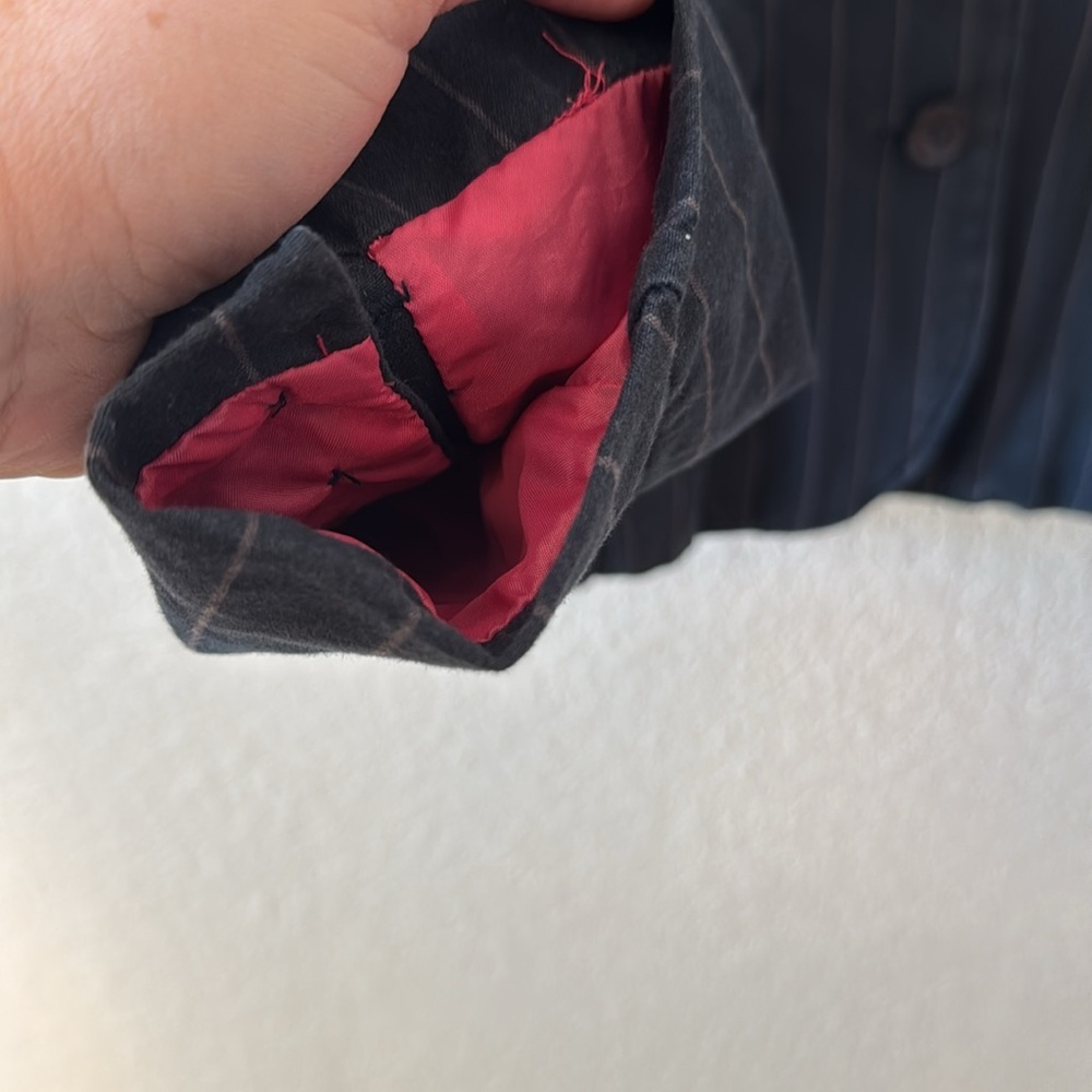 American Eagle Medium Jacket Button Down Black‎ P… - image 5